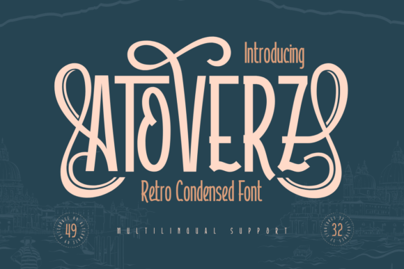Atoverz Font: A Retro Condensed Typeface for Editorial Design