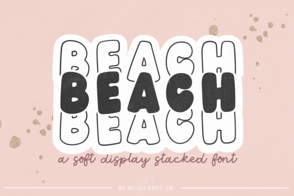 Beach Stacked Retro Soft Font for Web Design