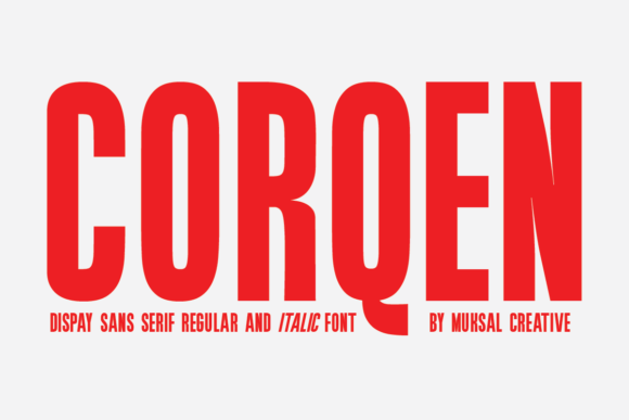 Corqen Font: A Modern Display Typeface for Branding