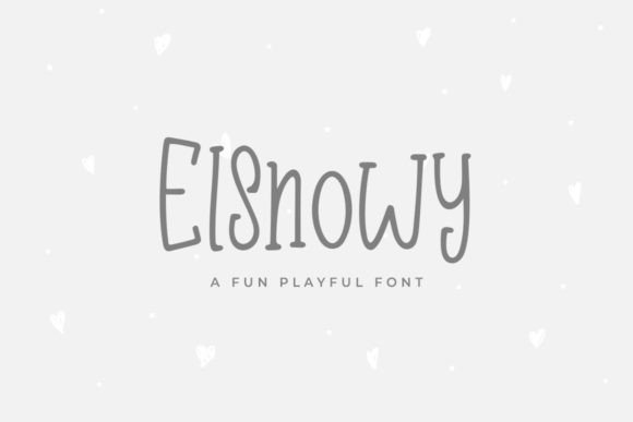 Elsnowy Font: A Playful Display Typeface for Web Design