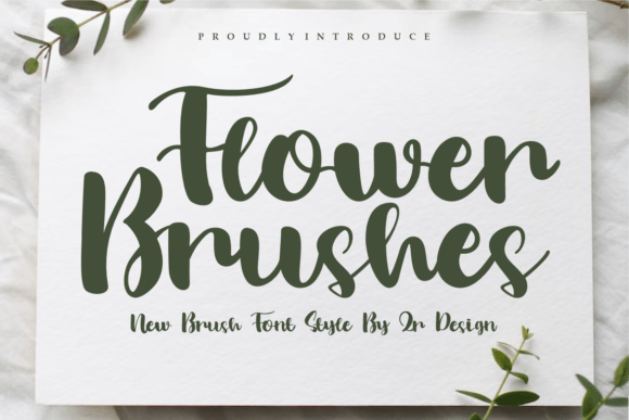 Flower Brushes Font: Bold Display Type for Marketing