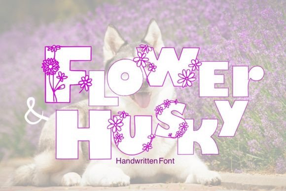 Flowers and Husky Font Review for Web Design