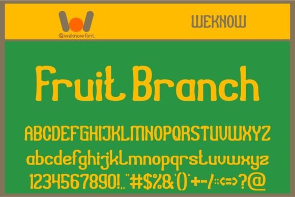 Fruit Branch Font: Playful Editorial Typography