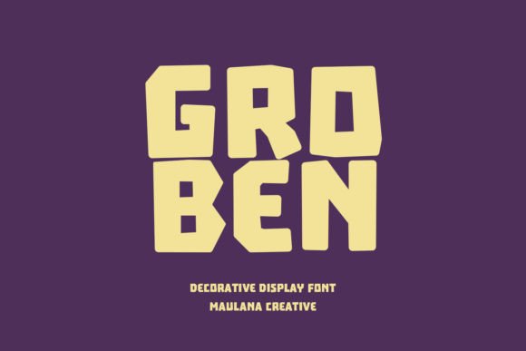 Groben Font: A Bold Display Typeface for Small Business Branding