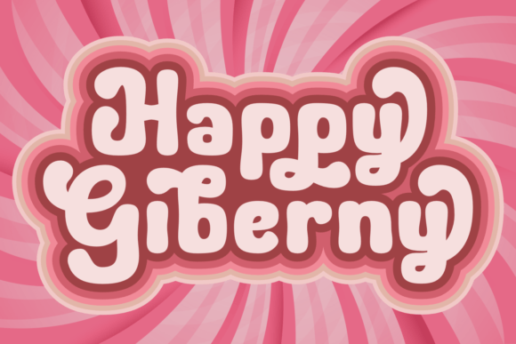 Happy Giberny Font: A Retro Display Typeface for Branding