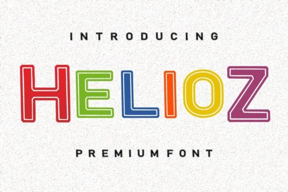 Helioz Font: Bold Display Type for Handmade Labels
