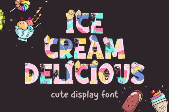 Ice Cream Delicious Font for Sweet Handmade Designs
