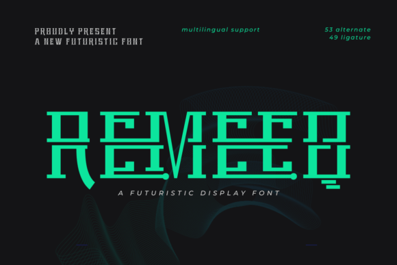 Remeeq Font: Futuristic Display Typography for Web Design