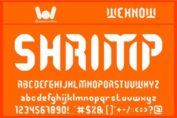 Shrimp Font: A Techno Display Typeface for Branding