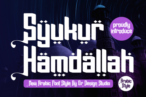 Syukur Hamdallah Font: Bold Display Type for Web Design